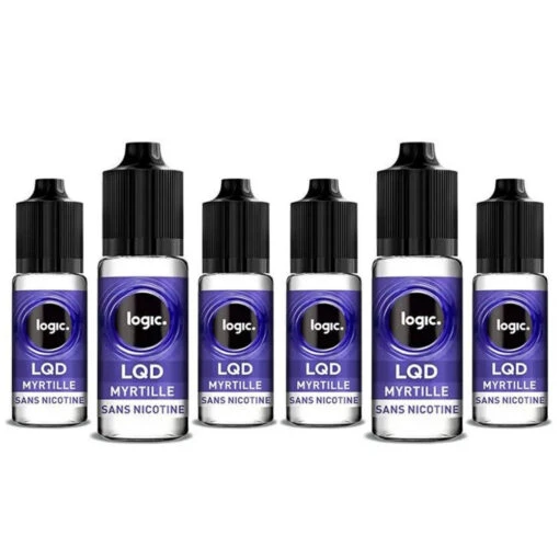 6 Bouteilles Logic LQD 0 Mg/ml - Myrtille