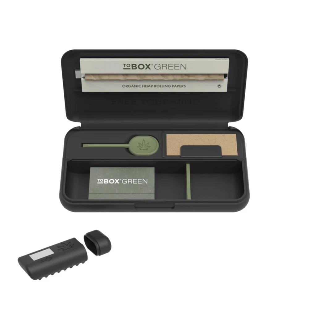 Boite à Tabac Slim Noire Multi Usage - Tobox Green 4 Boite à Tabac Slim Noire Multi Usage - Tobox Green – Image 2