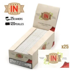 Boite De 25 Carnets De Feuilles à Rouler Done In Paper White Natural