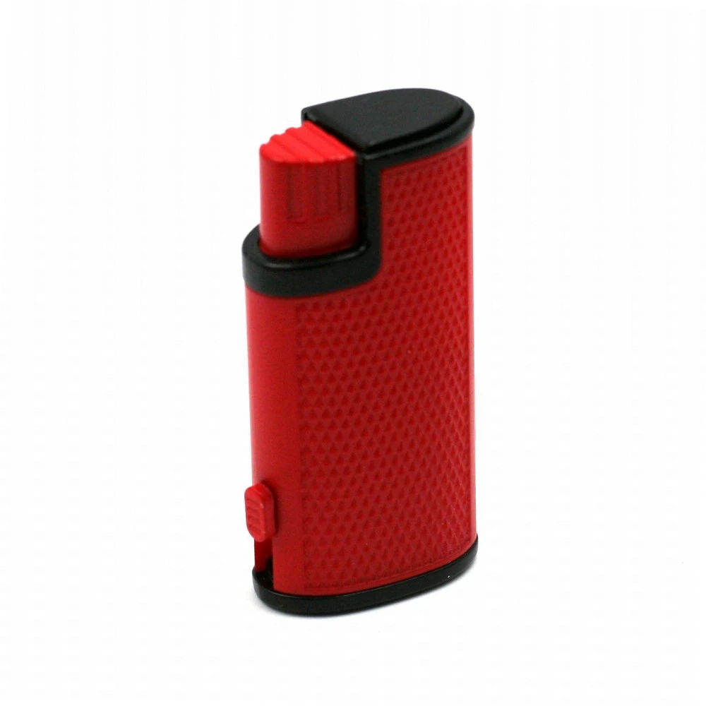 Briquet Turbo Métal Avec Perce Cigare Intégrer – Rouge 6 Briquet Turbo Métal Avec Perce Cigare Intégrer – Rouge – Image 4