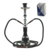 Chicha Al Malik - Double Tuyaux - Argent 2 Chicha Al Malik - Double Tuyaux - Argent -Fumeurs Fournitures Magasin chicha al malik double tuyaux argent