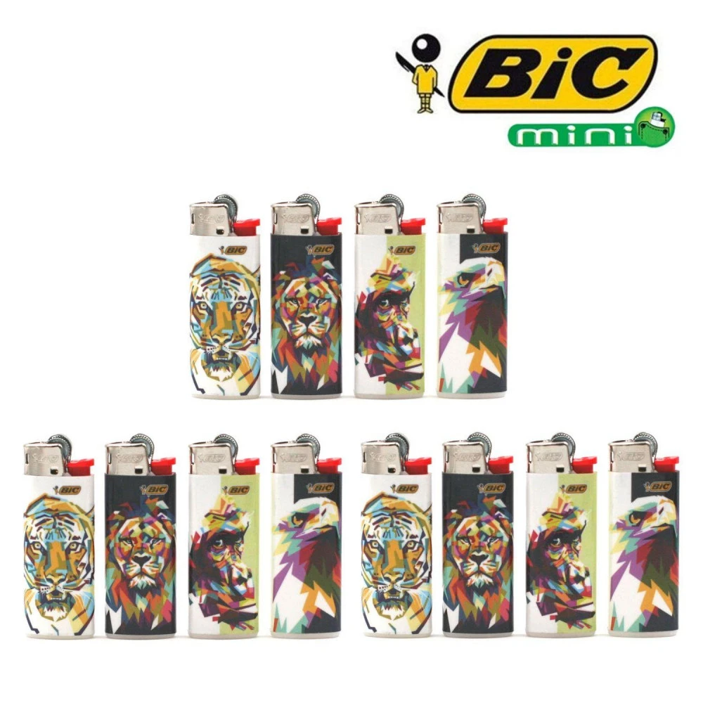 Lot De 12 Briquets BIC J25 - Collection ANIMALS DRAWING 3 Lot De 12 Briquets BIC J25 - Collection ANIMALS DRAWING