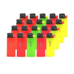 Lot De 20 Briquets Mini Cricket Fluo