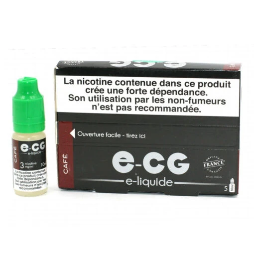 Lot De 5 Flacons E-CG - Goût Café 3 Mg/ml