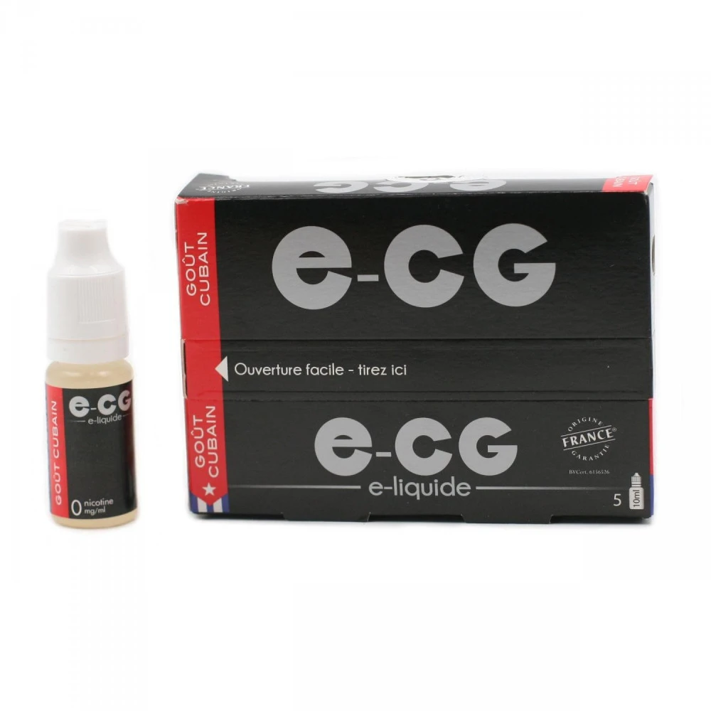 Lot De 5 Flacons E-CG - Goût Cubain 0 Mg/ml 3 Lot De 5 Flacons E-CG - Goût Cubain 0 Mg/ml