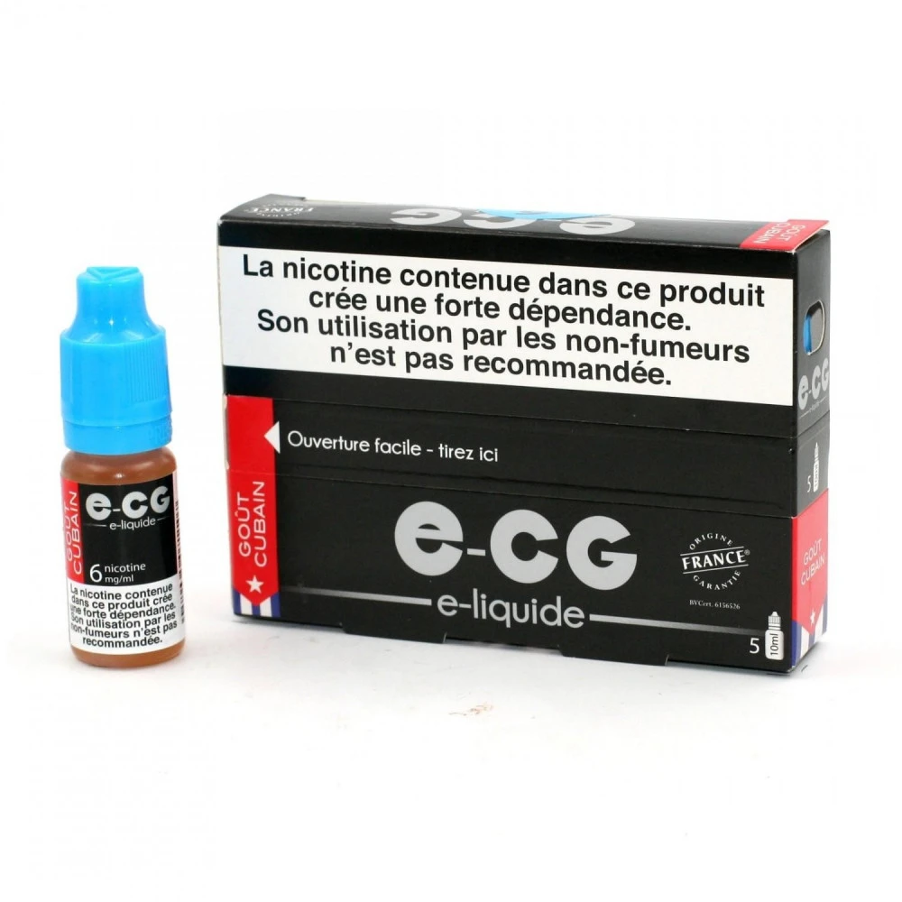 Lot De 5 Flacons E-CG - Goût Cubain 6 Mg/ml 3 Lot De 5 Flacons E-CG - Goût Cubain 6 Mg/ml
