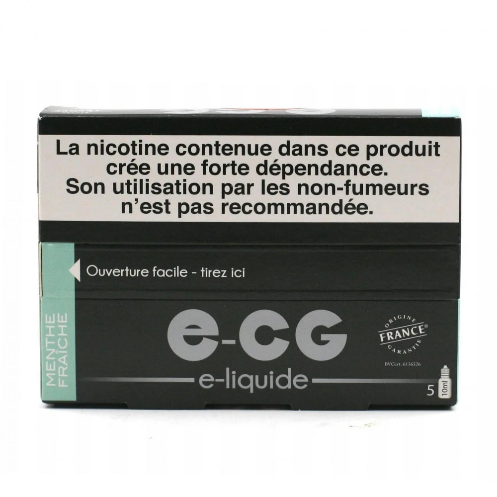 Lot De 5 Flacons E-CG - Menthe Fraîche 11 Mg/ml 4 Lot De 5 Flacons E-CG - Menthe Fraîche 11 Mg/ml – Image 2