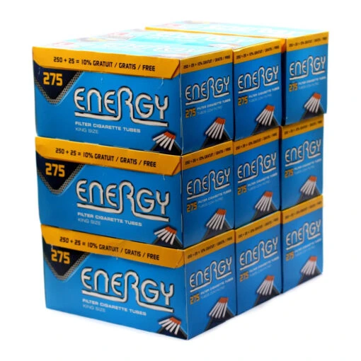 Lot De 9 Boites De 275 Tubes à Cigarettes Energy