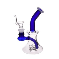 Champ Pipe - Bong En Verre - 16cm Bleu