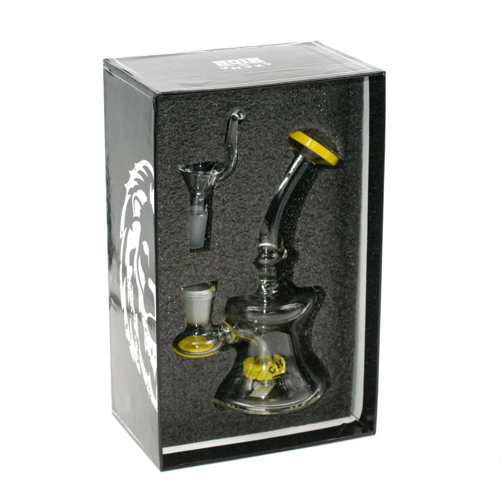 Champ Pipe - Bong En Verre - 16cm Jaune 5 Champ Pipe - Bong En Verre - 16cm Jaune – Image 3