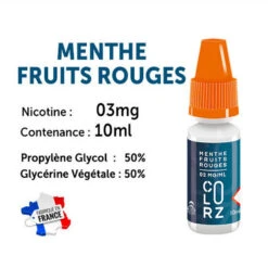 Vap Nation Colorz Lot De 5 Liquides - Menthe Fruits Rouges 3 Mg