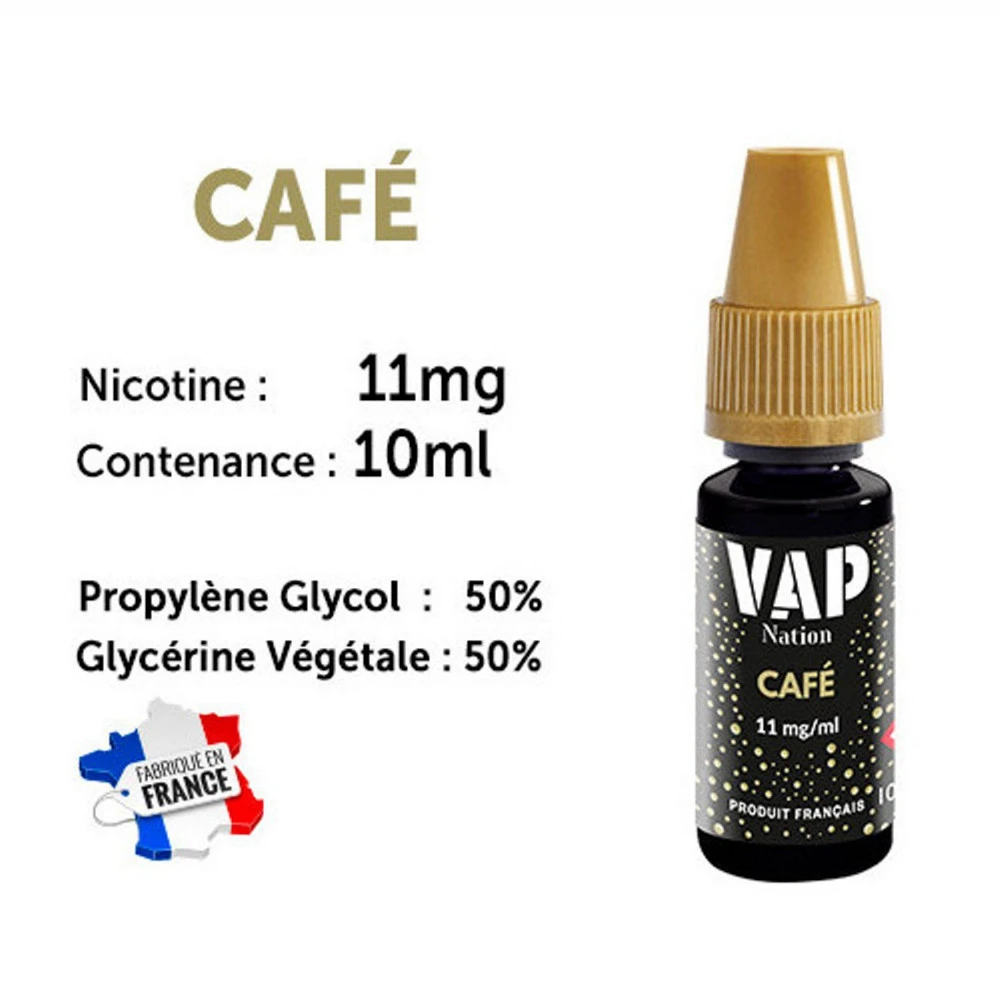 Vap Nation Lot De 5 Liquides - Café 11 Mg 3 Vap Nation Lot De 5 Liquides - Café 11 Mg