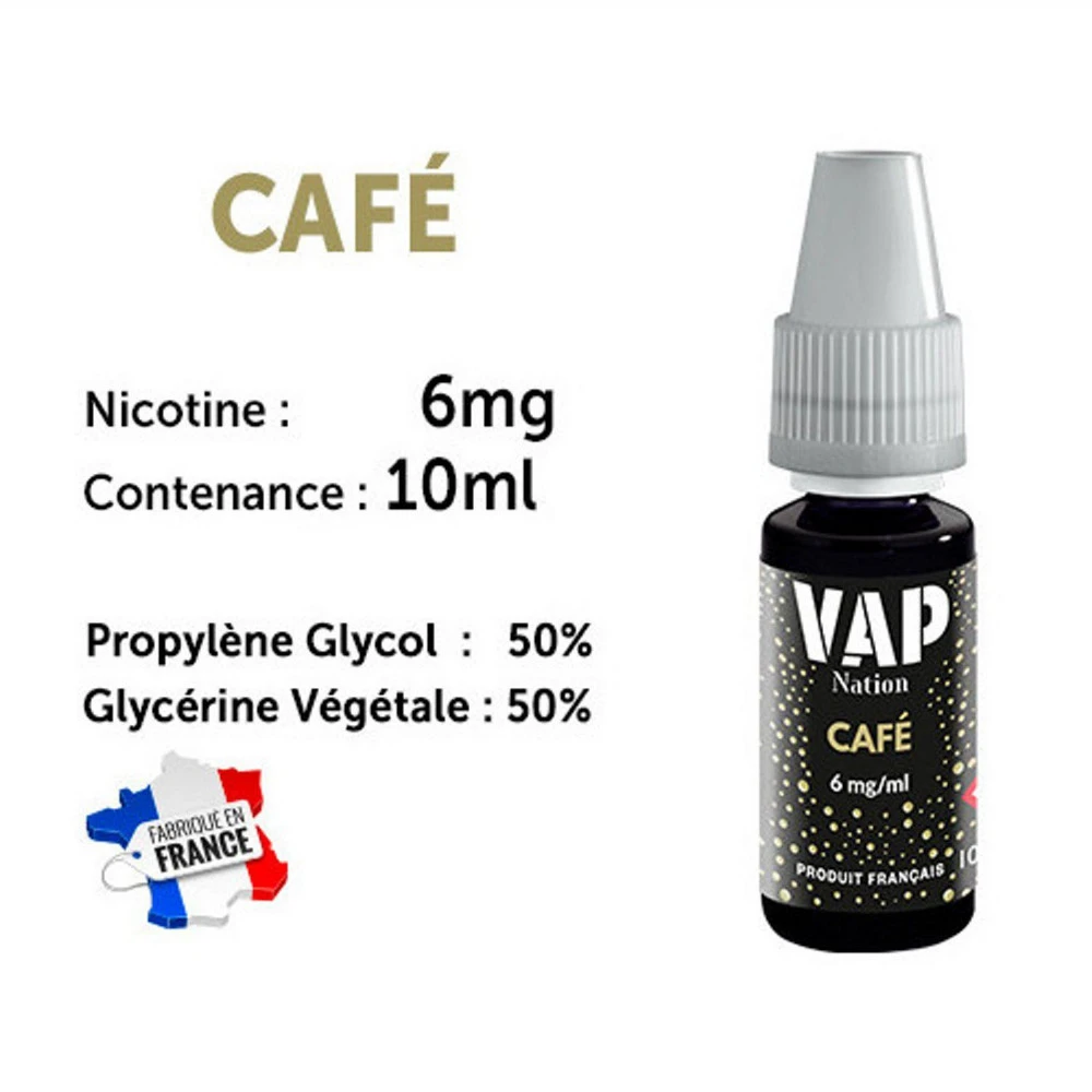 Vap Nation Lot De 5 Liquides - Café 6 Mg 3 Vap Nation Lot De 5 Liquides - Café 6 Mg