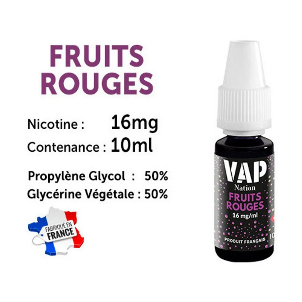 Vap Nation Lot De 5 Liquides - Fruits Rouges 16 Mg 3 Vap Nation Lot De 5 Liquides - Fruits Rouges 16 Mg
